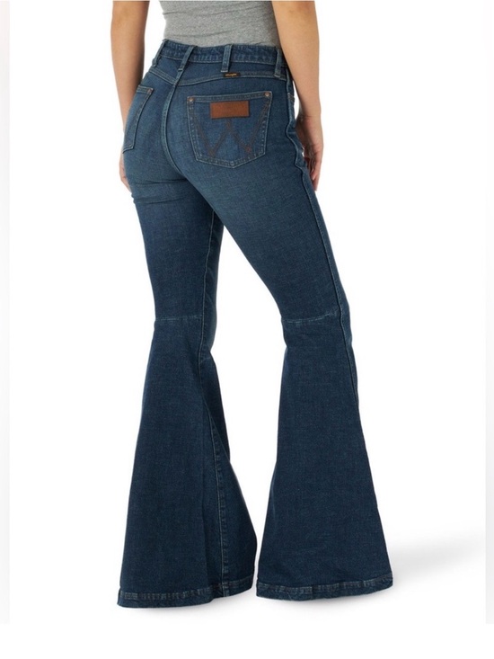 Wrangler Denim - Wrangler Dark Blue High-Rise Flared Jeans